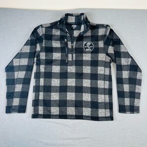 Ford Mustang Black and Gray Checkered Quarter-Zip Pullover